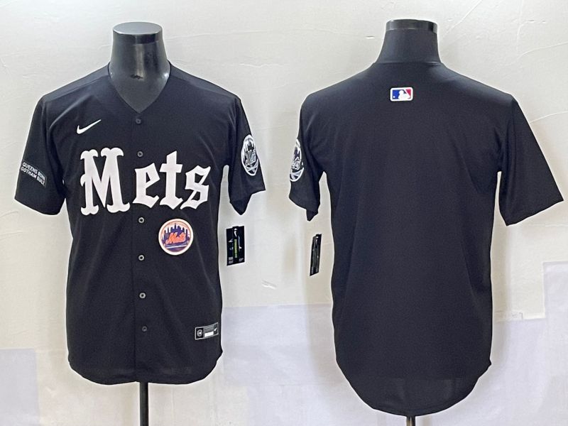 Men 2025 New York Mets Blank Black Five generations Joint Name Nike MLB Jersey style 6